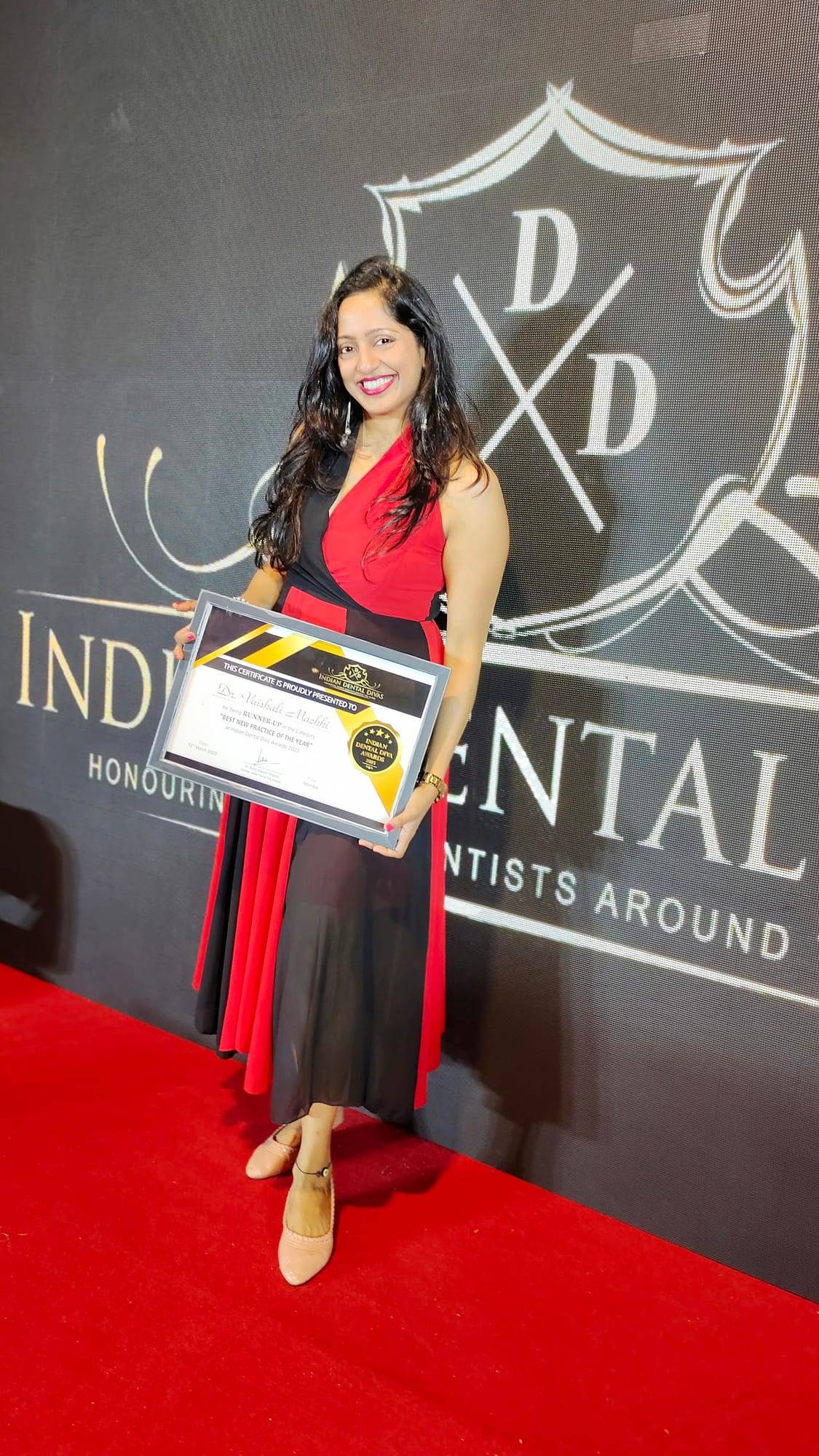 Dr. Vaishali at the Indian Dental Diva Awards 2023